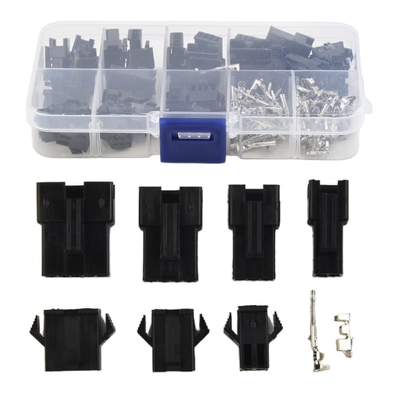 200Pcs 2/3/4/5 Pin Male/Female for Jumper Header Socket Wire Connector Kit W/ Case