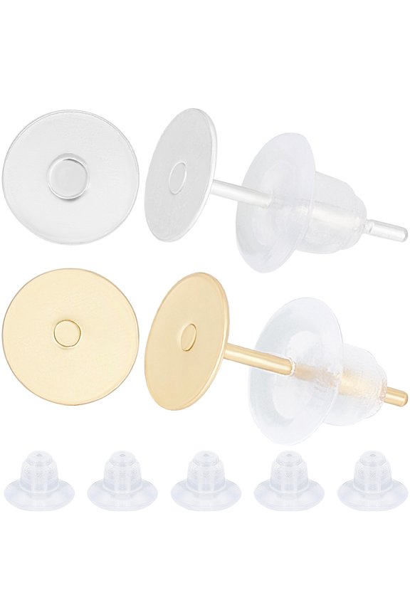 200Pcs 2 Colors Blank Post Earrings DIY