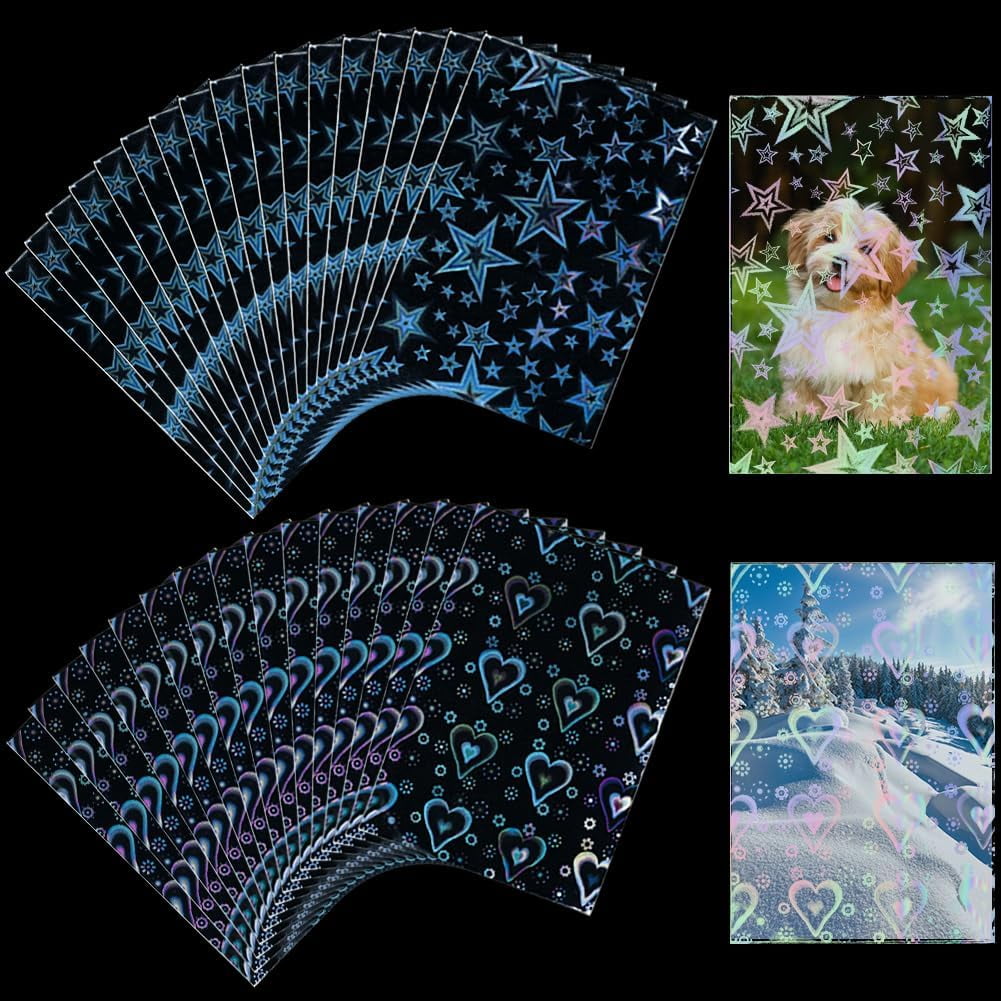 heart card sleeves Heart Holographic Card Sleeves 50-100CT [KPOP]