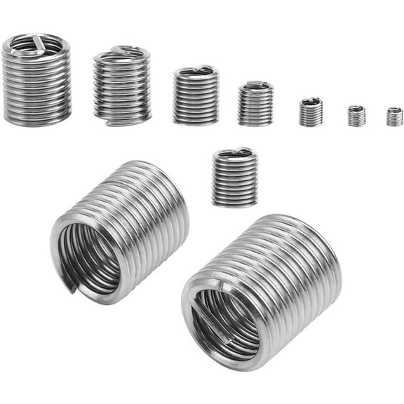 200Pcs 304 Stainless Steel Thread Insert M3-12 Inner Thread Insert Assorted Set