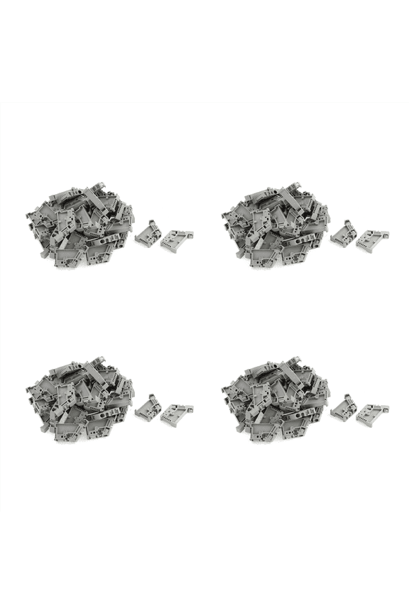200Pcs 35mm DIN Rail Terminal Block End Stopper Mounting Clips