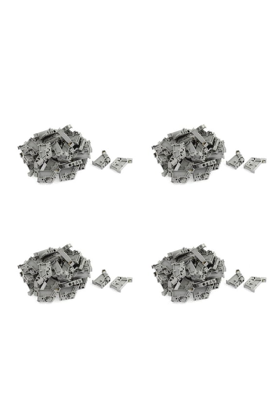 200Pcs 35mm DIN Rail Terminal Block End Stopper Mounting Clips