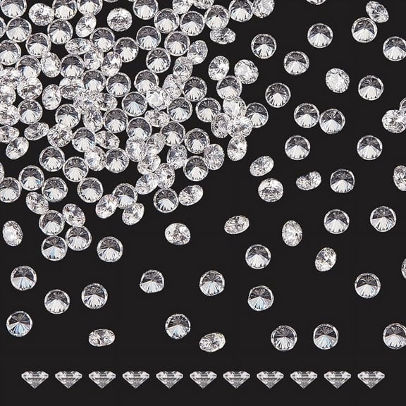 200Pcs 3mm Round Cubic Zirconia Stone 5A Clear Loose CZ Diamond Stones Tiny Faceted Rhinestone Cabochons Small Pointed Back Crystal Diamante Gems