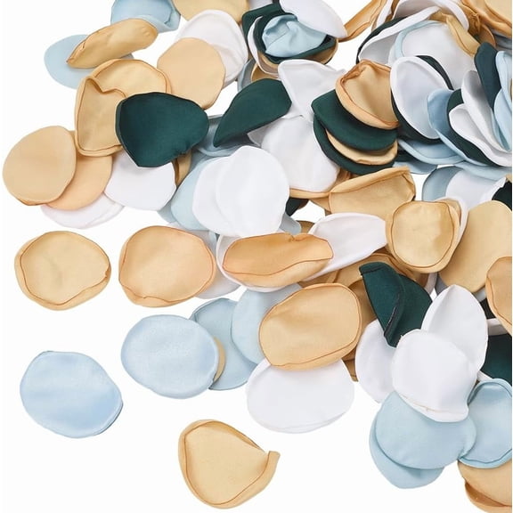 200Pcs 4 Colors Silk Flower Petals Artificial Rose Petal Wedding Basket Aisle Scatter Dinner Table Centerpiece Party Confetti for Valentines Romantic Night Bridal Party Home Decoration