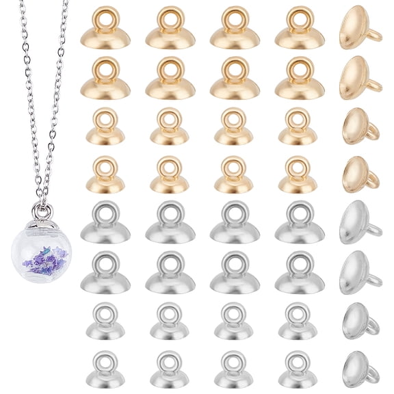 200Pcs 4 Styles CCB Bead Cone Platinum Light Gold 8~10mm 50pcs/style