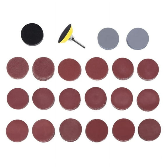 200Pcs 50mm 2 Inch Sander Disc Sanding Discs 80-3000 Grit Paper with 1Inch Abrasive Polish Pad Plate + 1/4 Inch for Rotary Tool