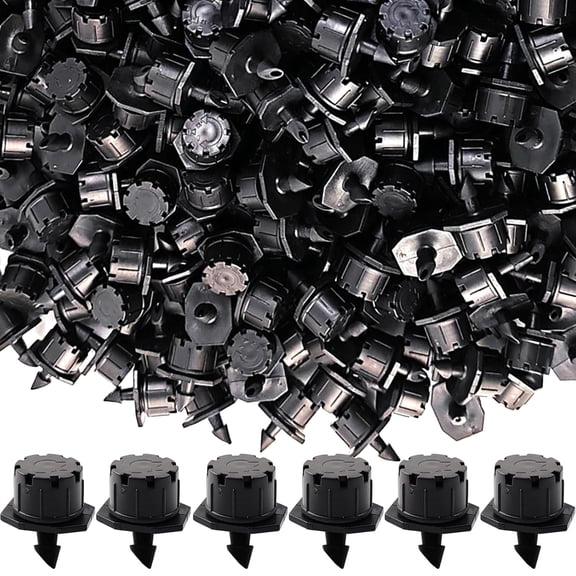 200Pcs Adjustable Irrigation Drippers 1/4 Inch Micro Drip Sprinkler Emitters for Garden Watering System