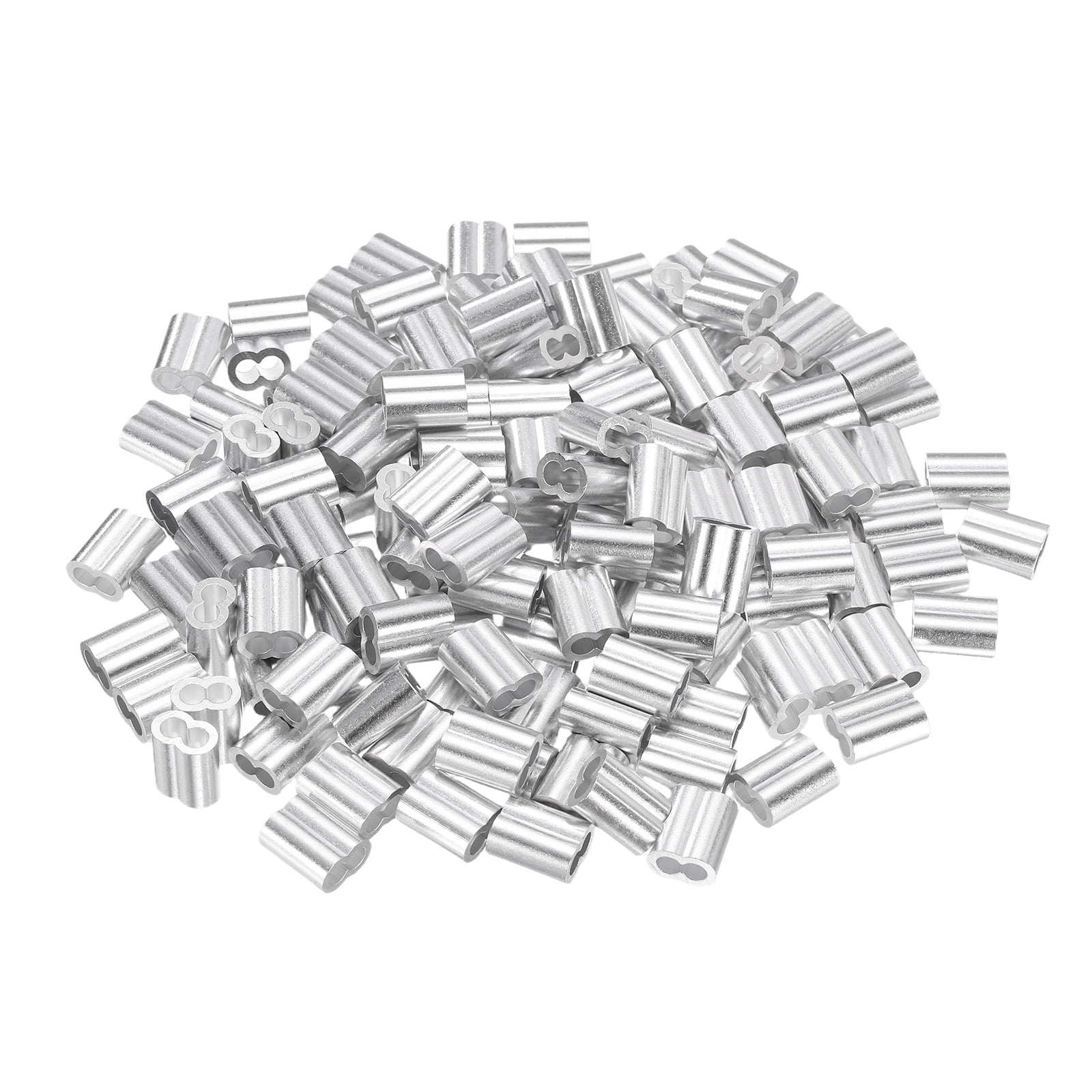 200Pcs Aluminum Crimping Loop Sleeve for 5/32