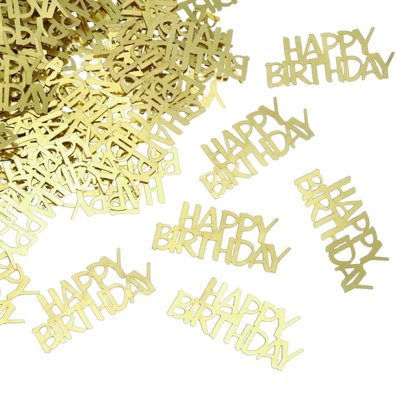 200Pcs Birthday Confetti Glitter Confetti Table Decor,2x0.9Inch,Gold