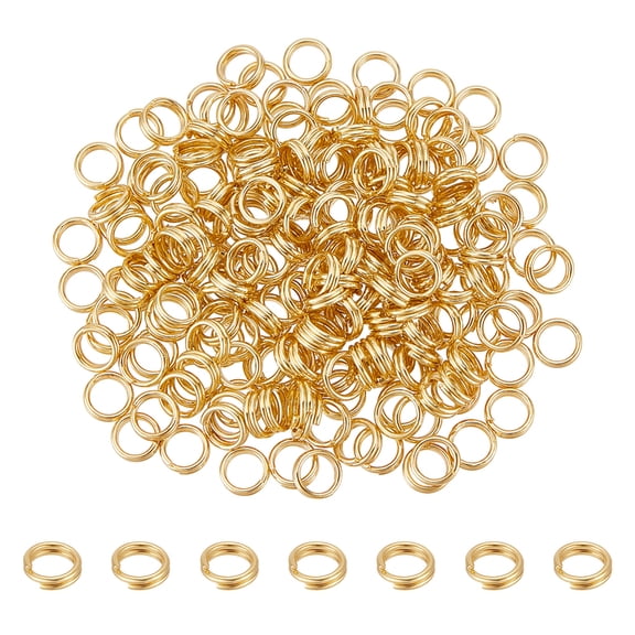 200Pcs Brass Split Rings Double Loops Jump Rings Real 18K Gold Plated 4x1.5mm Inner Diameter: 3mm for diy