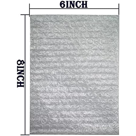 200Pcs Bubble Out Bags&Pouches, 6"x8" Clear Bubble Pouches Wrap Bag, Double Walled Bubble Cushioning Bags for Moving and Storage, Shipping and Packing Supplies for Dishes Glasses Plates