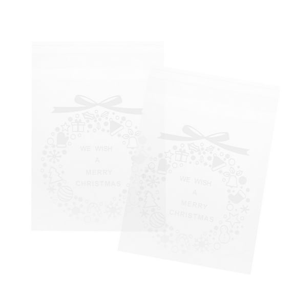MEIBUTYUP 200Pcs Transparent Self Adhesive Baking Bags for Cookie Candy Bread Packing