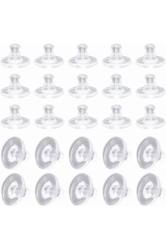 200Pcs Clear Back Earring Stoppers Silicone Earring Backs Small Full Covered Soft Safety Round Earring Nuts Transparent Earring Stoppers for Studs Jewelry Making Supplies DIY Craft Beginner