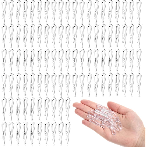 200Pcs Clear Plastic Clips, Transparent U Shape Alligator Clip Shirt Fixing Packing Clip Fabric Clothespins with Teeth for Ties Socks Pants Shirts Keep It Flat