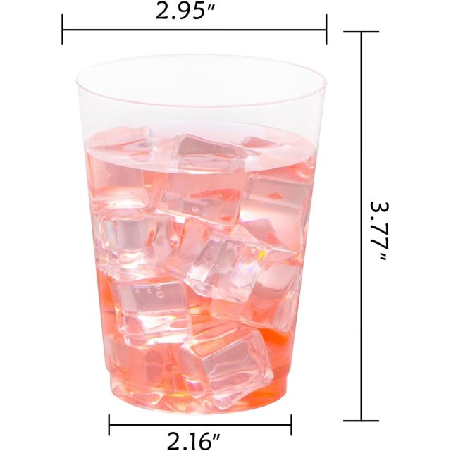 200Pcs Clear Plastic Cups 10 Oz Heavy Duty Disposable Plastic Cups