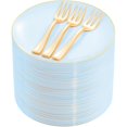 thumbnail image 1 of 200Pcs Clear Plastic Dessert Plates Disposable 6.3" with Plastic Forks 5" - Small Clear Plates-Dessert/Cake/Appetizer Plates for Birthday/Easter Party & Wedding - Serve for 100Guests, 1 of 7
