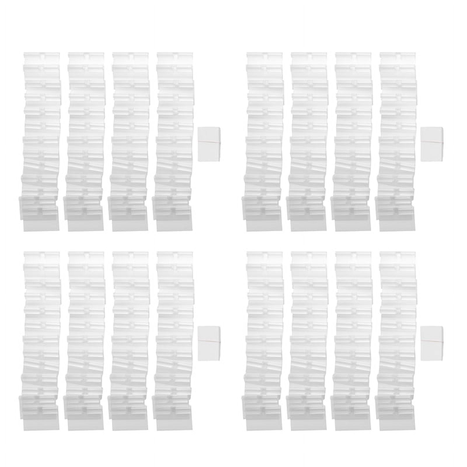 200Pcs Clear Plastic Label Holder Tag, Shelf Label Clip Removable Label