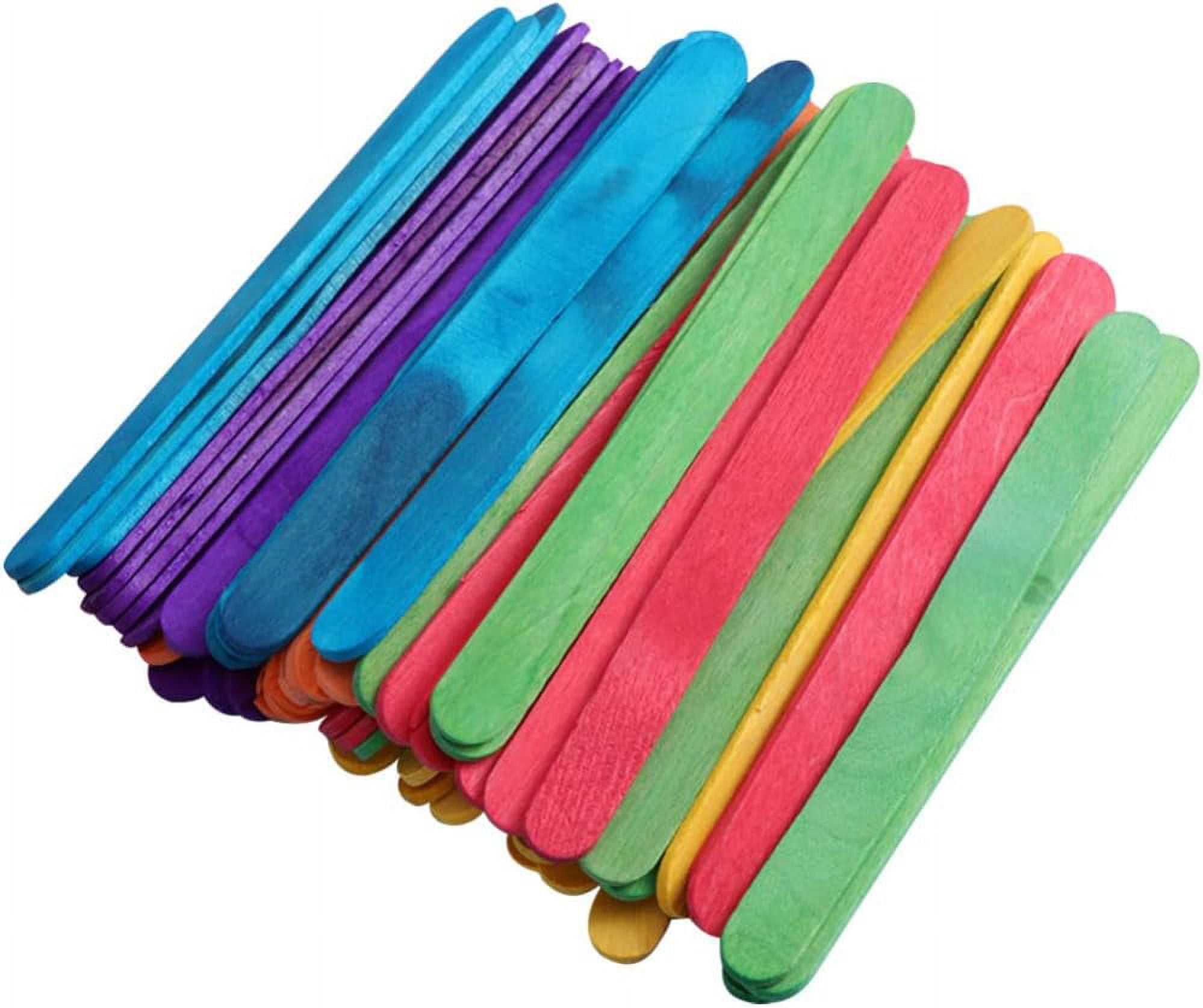 200 Pack Jumbo Colour Lollipop Sticks Large Thick Ice Lolly Mould Stick  Children
