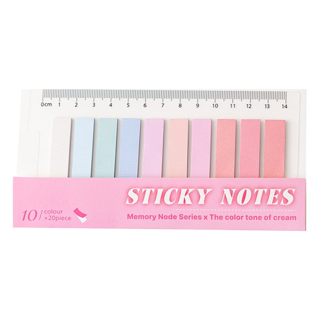 200Pcs Colorful Adhesive Label Writable Sticker Reading Notes Bookmarks ...