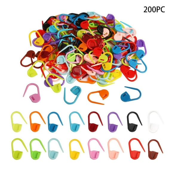 200Pcs Colorful Knitting Marking Pins Plastic Positioning Clips Stitch Markers For Yarn Crochet Sewing Crafting Diy Projects Small Buckle Fasteners Multipack