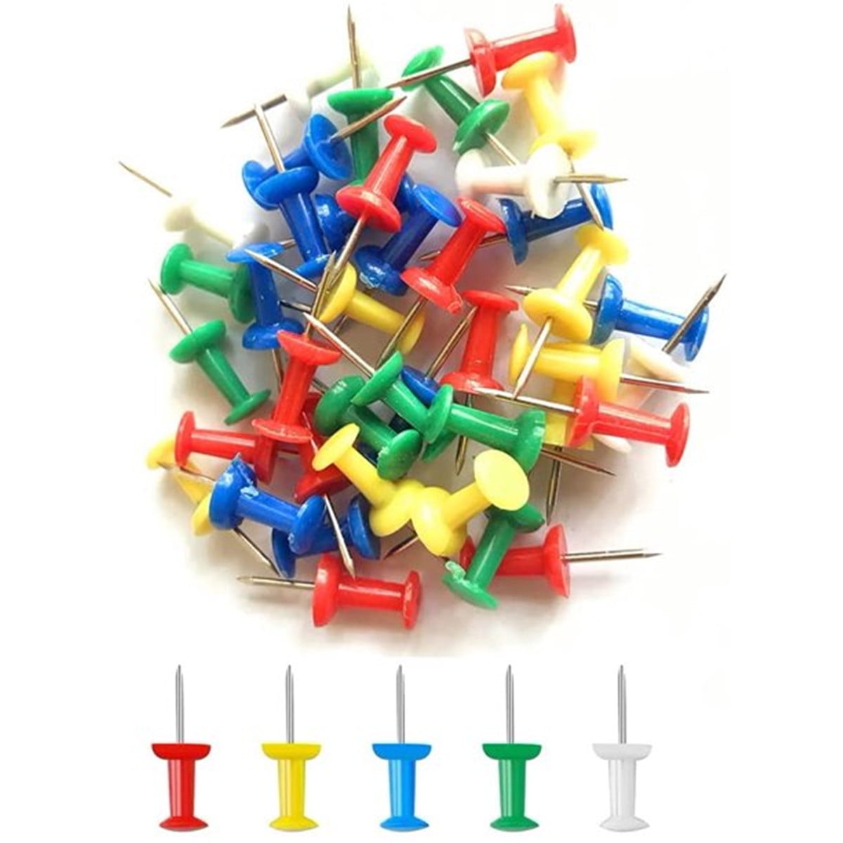 200Pcs Colorful Push Pins,Bexikou Multicolor Push Pin Thumb Tacks