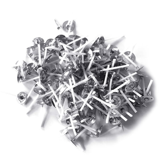200Pcs Cotton Wicks Pre Waxed and Tabbed Cores with Tabs for Scented Tealight Crafting Project