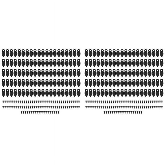 200Pcs DIY Rotating Buttons Photo Frame Hooks Picture Frame Accessories Crafts Photo Frame Buckle Black with Screws