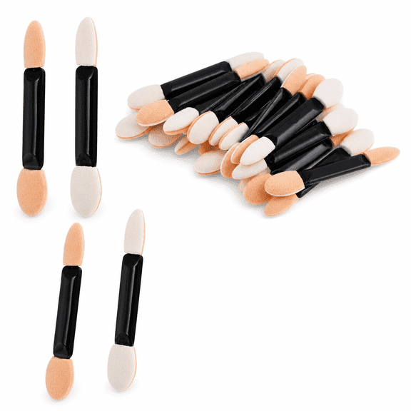 200Pcs Disposable Dual-Sided Eye Sponge Applicators for Eyes, Brows & Lips