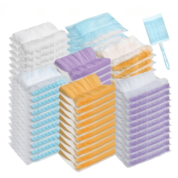 200Pcs Disposable Duster Refills Electrostatic Dust Cloths Replacement Set, Multi-Purpose for Furniture, Electronics, Glass, Office, 180 Rotating Compatible