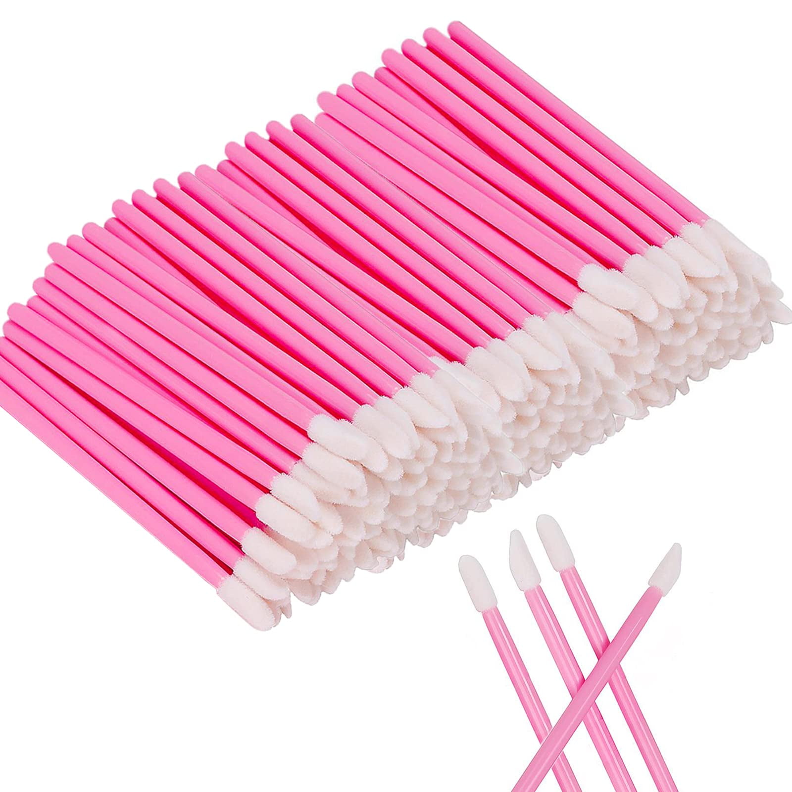 200Pcs Disposable Lip Brushes Wands, Lipstick Applicators Brush, Makeup