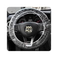 thumbnail image 1 of 200Pcs Disposable Steering Wheel Covers, Clear Plastic Steering Wheel Protector, Steering Wheel Covers with Elastic Trims, Universal Car Protector Accessories, 1 of 6