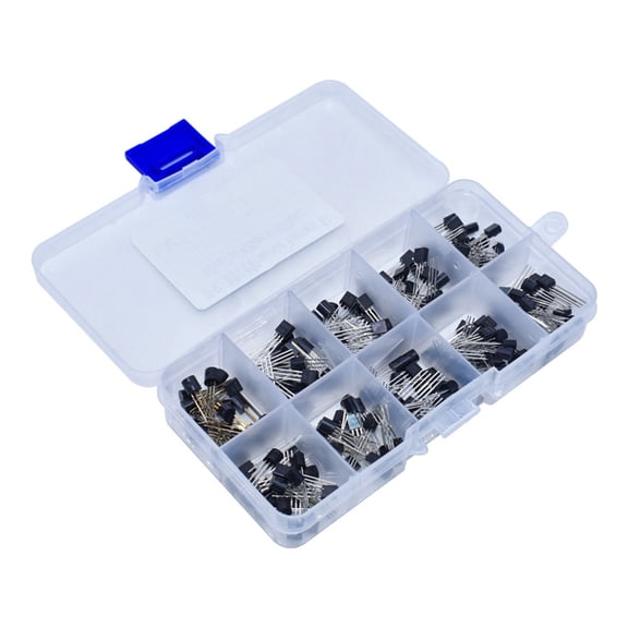 200Pcs Electric Component 3Pin Transistor 10 Different Type Transistor 50V 100mA TO-92 Transistors Replacement Part