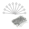 thumbnail image 1 of 200Pcs Eye Pins Jewelry Findings Eye Pins 18mm Iron Eye Pins for Jewelry Making 21 Gauge White, 1 of 6