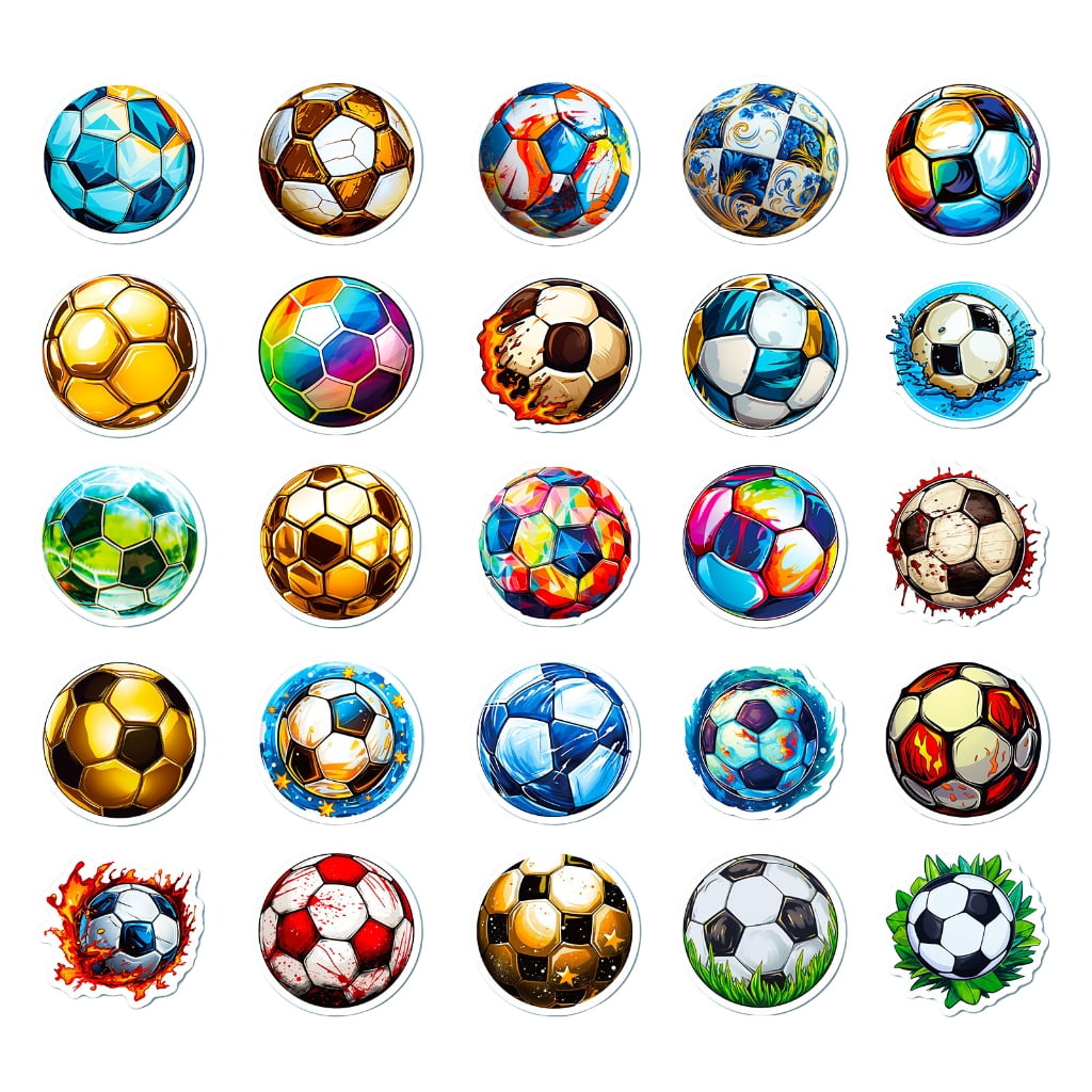 200Pcs Football Stickers for Scrapbooking Laptop Water Bottle Luggage ...