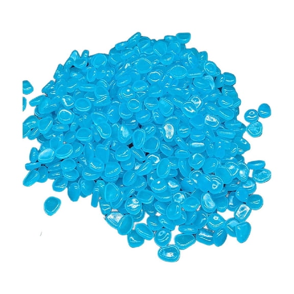 200Pcs Glow in The Dark Pebbles, Glowing Rocks Luminous Stone for Fish Tank, Garden, Yard, Path, Patio, Aquariums Rocks Decor, Light Up Rocks (Sky Blue)