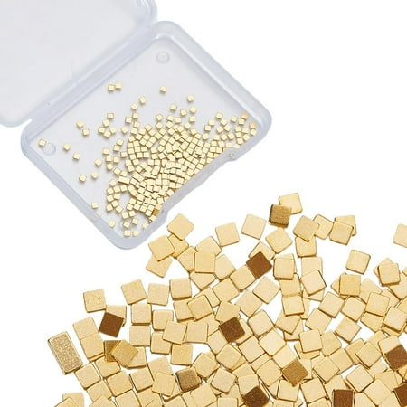 200Pcs Gold Chip Solder 24K Gold Plated Brass Solder Chips Flux for Jewelry Pre-cut Tiny Ultra Low Temp Easy Welding Solder Square for DIY Jewelry Making Repair Electronic Soldering 2x2mm DIY