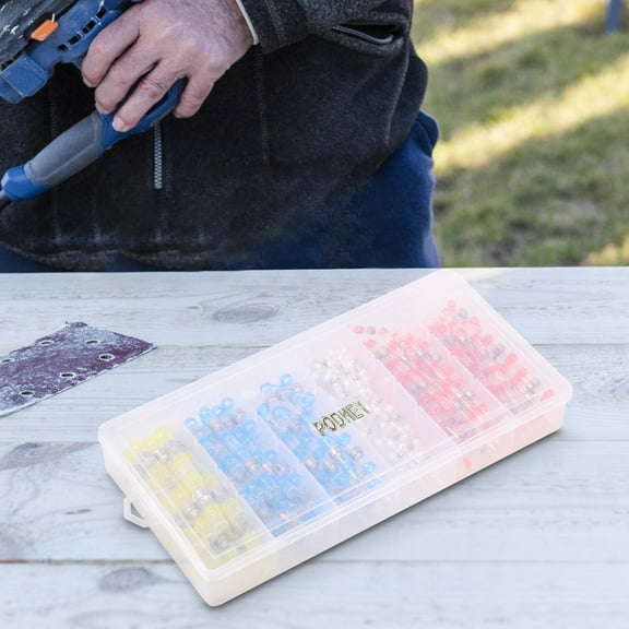 200Pcs Heat Shrink Butt Connector Waterproof Solder Seal Wire Connector Electrical Wire Terminal Solder Sleeve Sealed for Repair and Maintenance