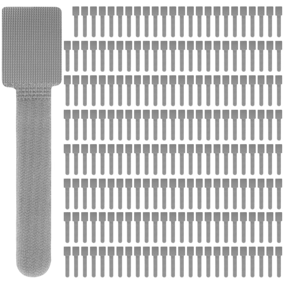 200Pcs Hook and Loop Cable Strap with Disassembly Dessign Self Adhesive Hook and Loop Cord Organizer Multipurpose Cable Clip for Travel Office Home