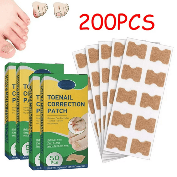200Pcs Ingrown Toenail Correction Stickers Nail Corrector Patches Nail Care Tools