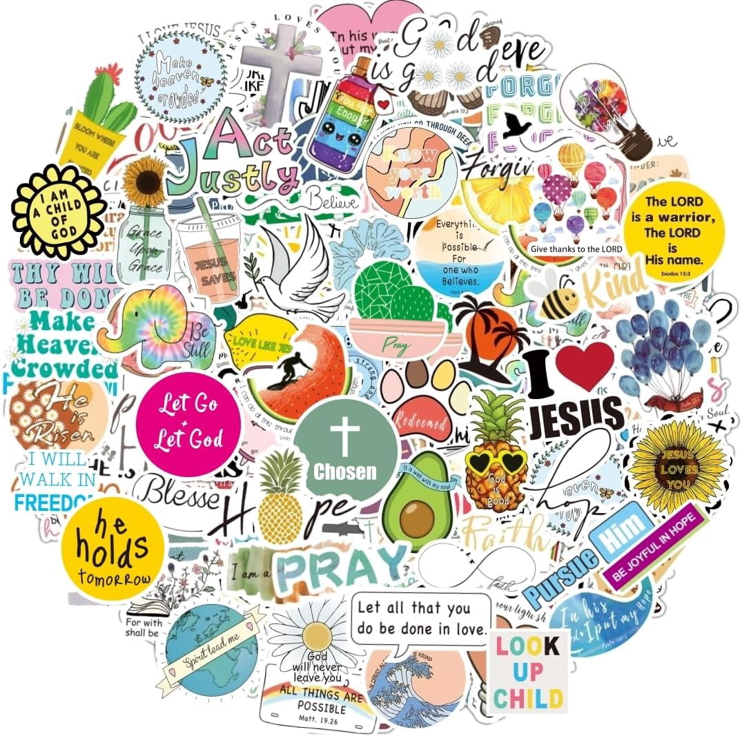 200Pcs Inspirational Christian Stickers for Vision Board Water Bottles ...