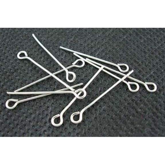 200Pcs Iron Eye Pins 20x0.7mm Silver Tone Jewelry Making Head Wire Findings Colorful
