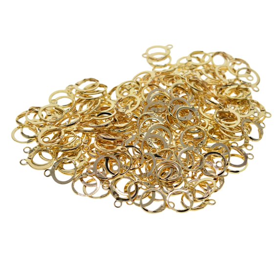 200Pcs Iron Round Ear Hooks Ear Wire for Jellery Making