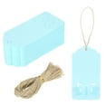 thumbnail image 1 of 200Pcs Kraft Paper Gift Tags with String, 3.5 x 1.6 Inch Wave Shape Paper Labels Blue Gift Tags, 1 of 6