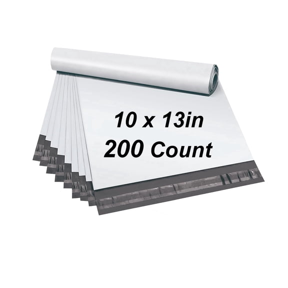 200Pcs Large Poly Mailers, 10 x 13 inch Waterproof and Tear-Proof Self Adhesive Large Shipping Bags, Strong Thick Mailing Bags