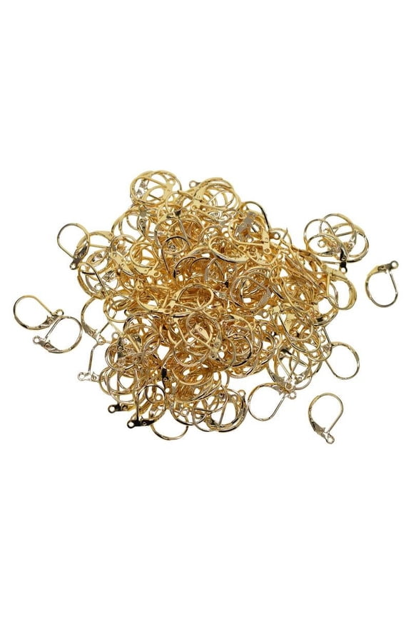 200Pcs Lever Back Earring Hooks, Metal Dangle Charms French Pendants Hanging Hook Ear Wire Clip for DIY Rhinestone Crafts Jewelry