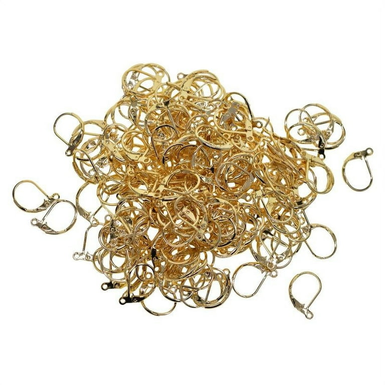 200Pcs Lever Back Earring Hooks, Metal Dangle Charms French Pendants  Hanging Hook Ear Wire Clip for DIY Rhinestone Crafts Jewelry 