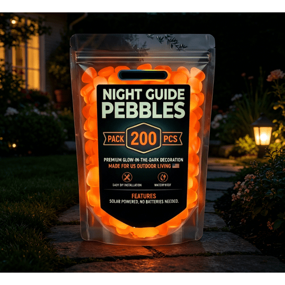 200Pcs Luminous Pebbles Stones,Luminous Stones Glow in The Dark Garden Pebbles Rocks,Glow in The Dark Garden Pebbles Stones Rocks for Home Outdoor Walkways Garden Path Patio Lawn Garden Yard