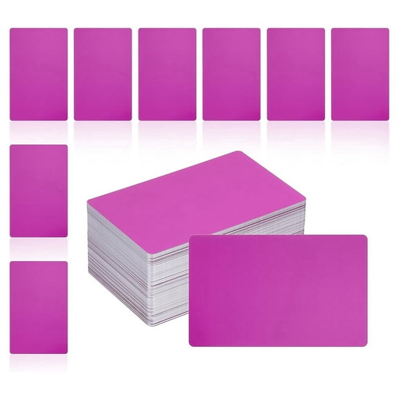 200Pcs Metal Business Card Blanks,1/64 INCH Thick 3.4x2 Inch Aluminum Laser-Engraving Materials Cards