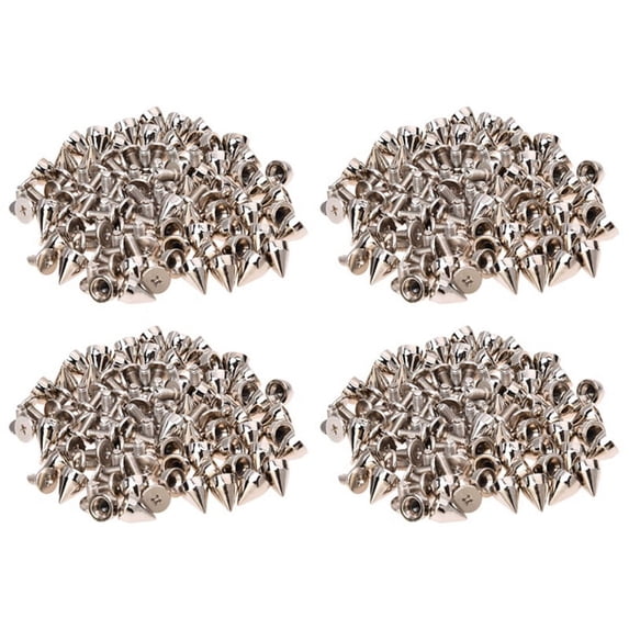 200Pcs Metal Cone Screwback Spikes Stud Leather Cloth Craft DIY Goth Punk Spot