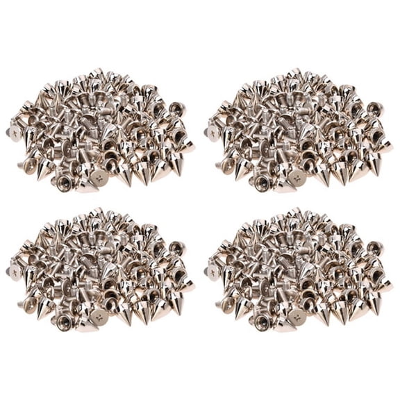 200Pcs Metal Cone Screwback Spikes Stud Leather Cloth Craft DIY Goth Punk Spot